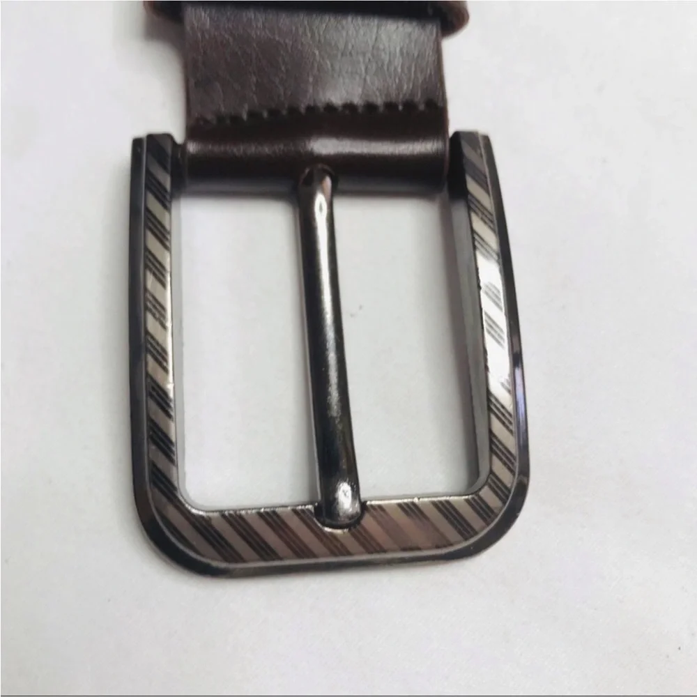 NWT Kenzo Dark Brown Genuine Leather Belt Designer Dress Casual Men's - Picture 4 of 8